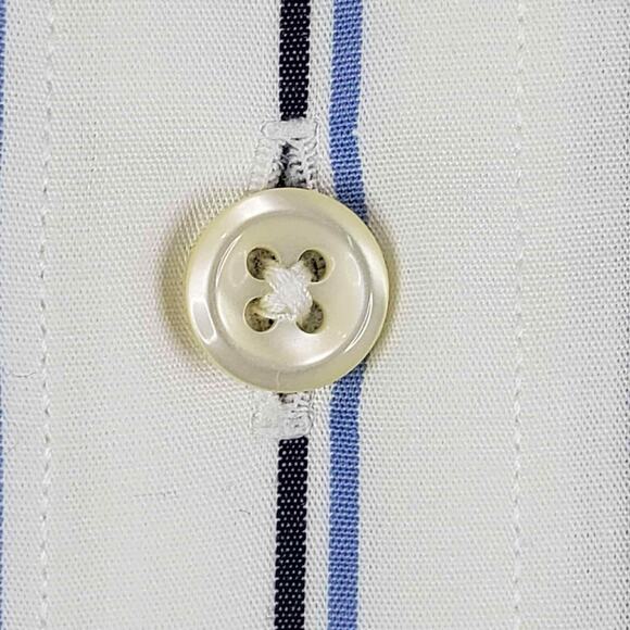 Polo Ralph Lauren Shirt Striped Oxford LS Button Down Blue Mens Size 17.5 XL - Picture 5 of 11